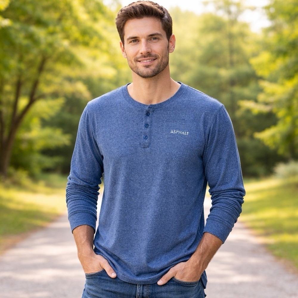 Asphalt Yacht Club Blue White Micro Stripe Long Sleeve Preppy Chic Nautical M